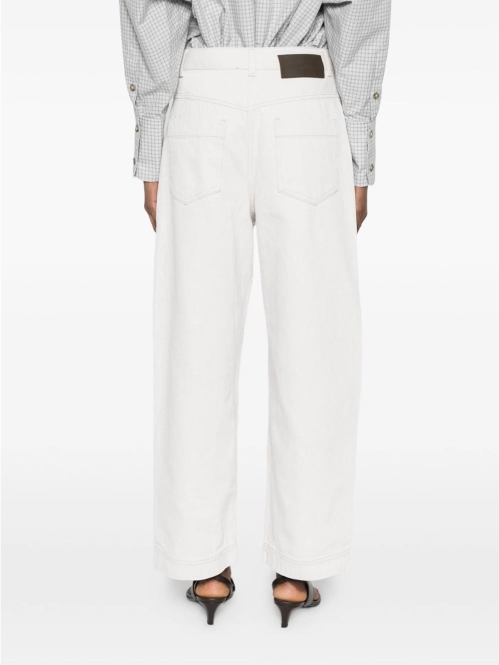 soeur White Wide Leg Pants - Picture 4 of 4